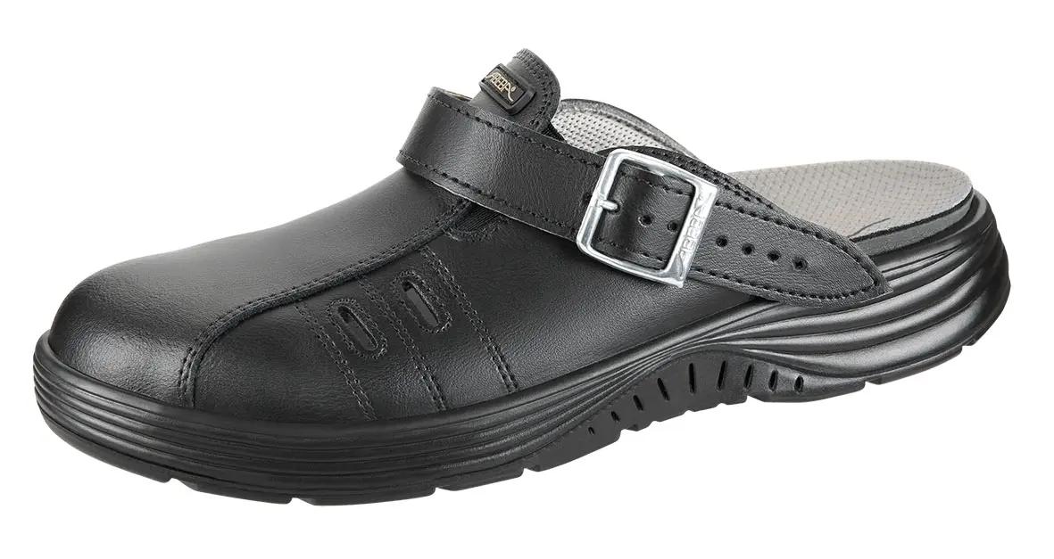 Clog ABEBA 711042, schwarz, Stahlkappe