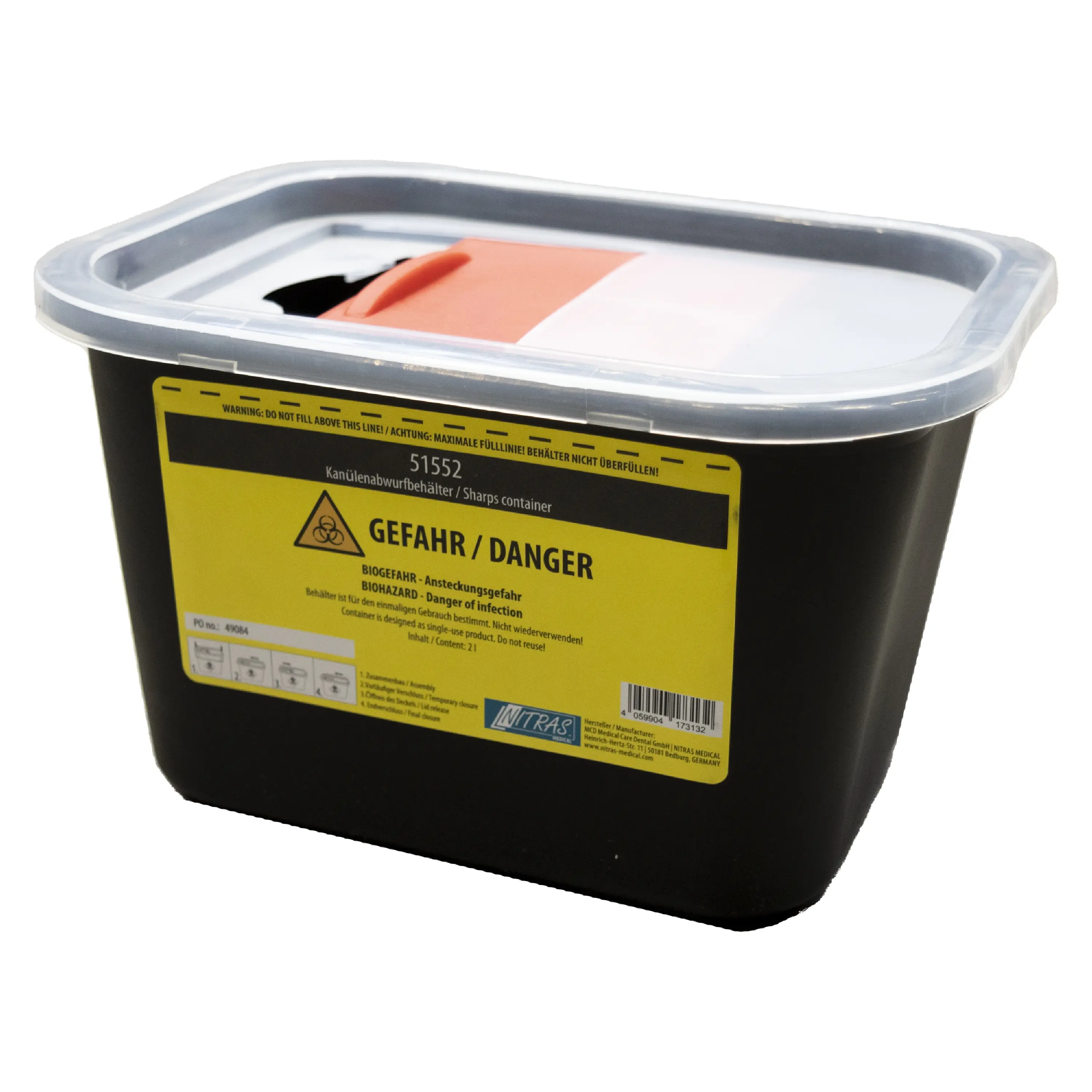 Kanülenabwurfbehälter 2000ml