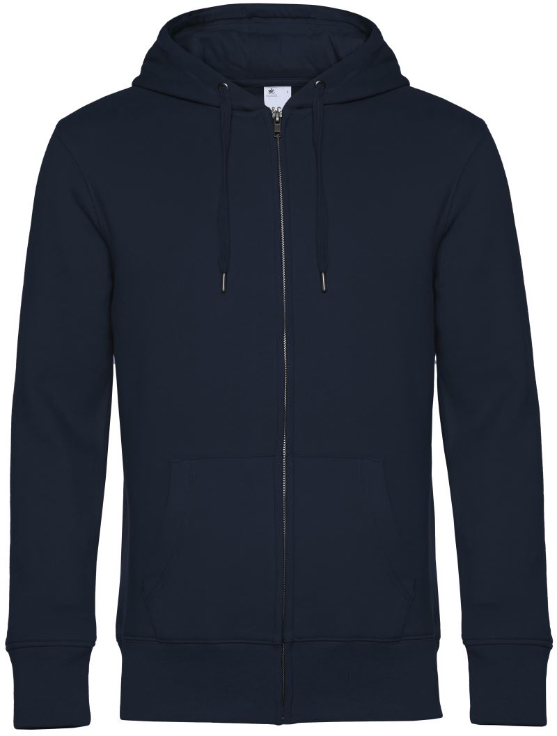B&C KING Zipped Hood – Hochwertige Kapuzen-Sweatjacke