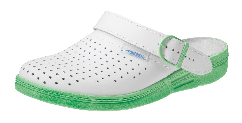 Clog ABEBA 5080, weiß/ mint, OB
