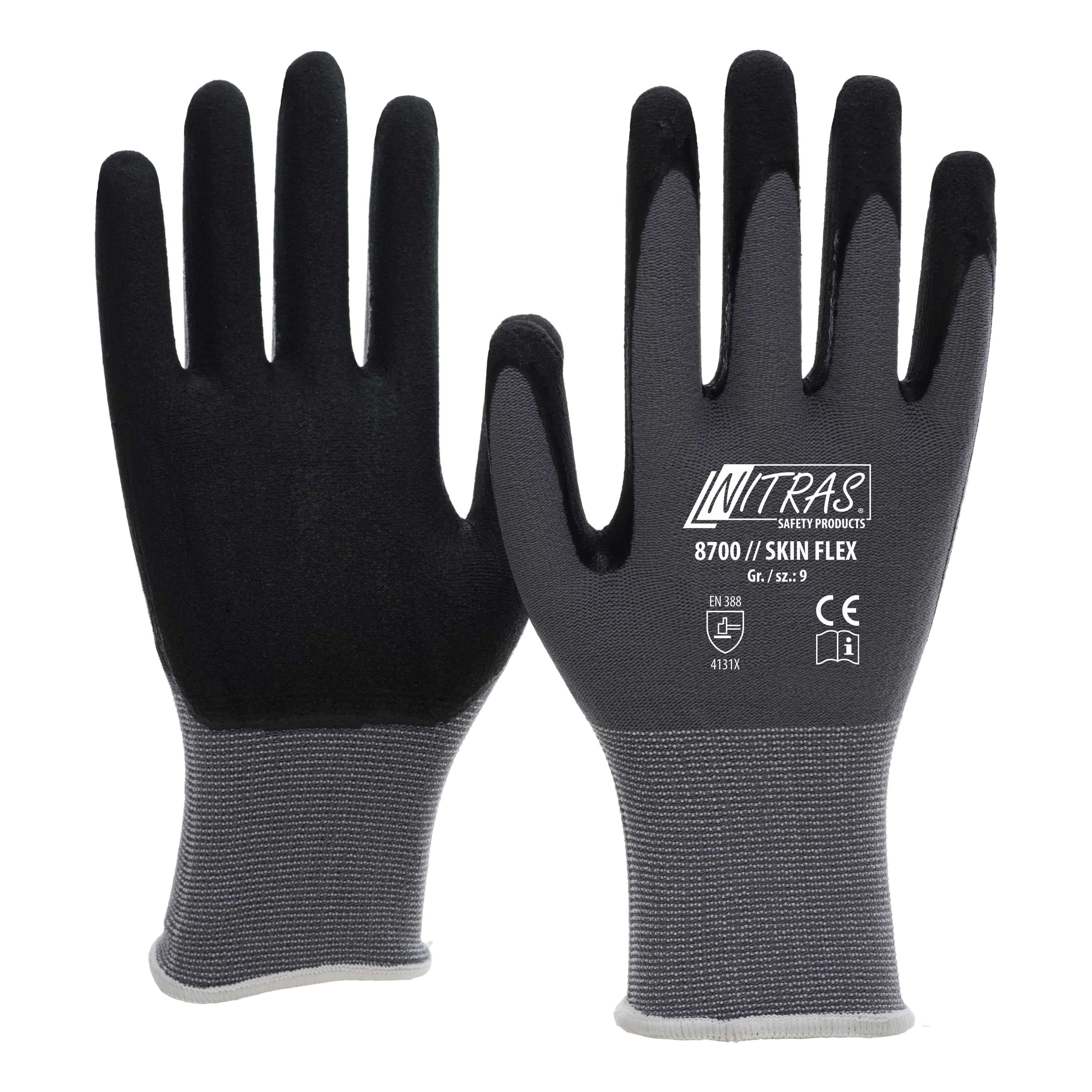 Montagehandschuhe NITRAS SAFETY 8700 SKIN FLEX 3D