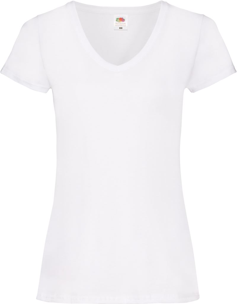 Fruit of the Loom Lady-Fit Valueweight V-Neck T – Feminines Damen T-Shirt