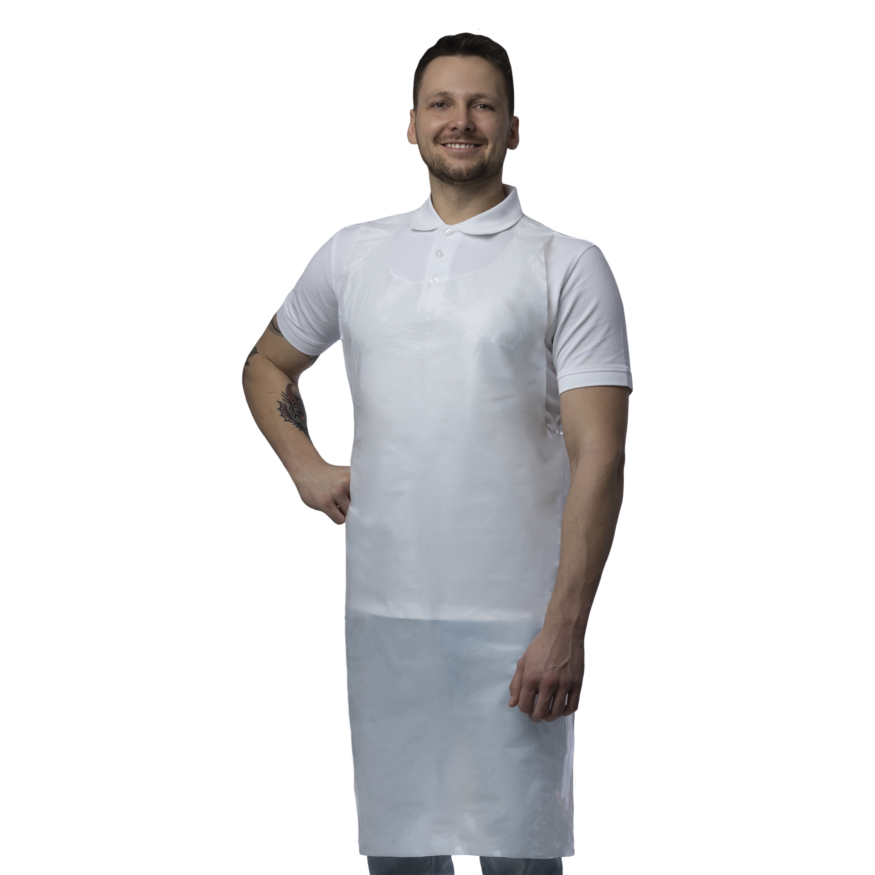 PE‑Schürze glatt, geblockt