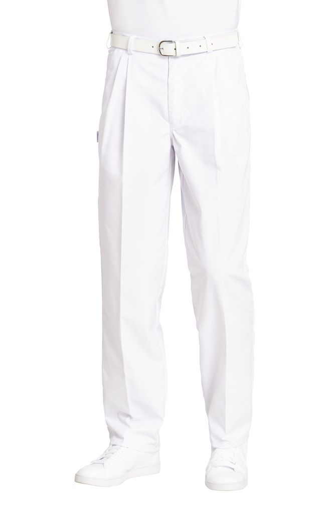 Bundfaltenhose Leiber 12/8230, Mischgewebe, 3 Längen, weiß Bundfaltenhose Leiber 12/8230, Mischgewebe, 3 Längen, weiß