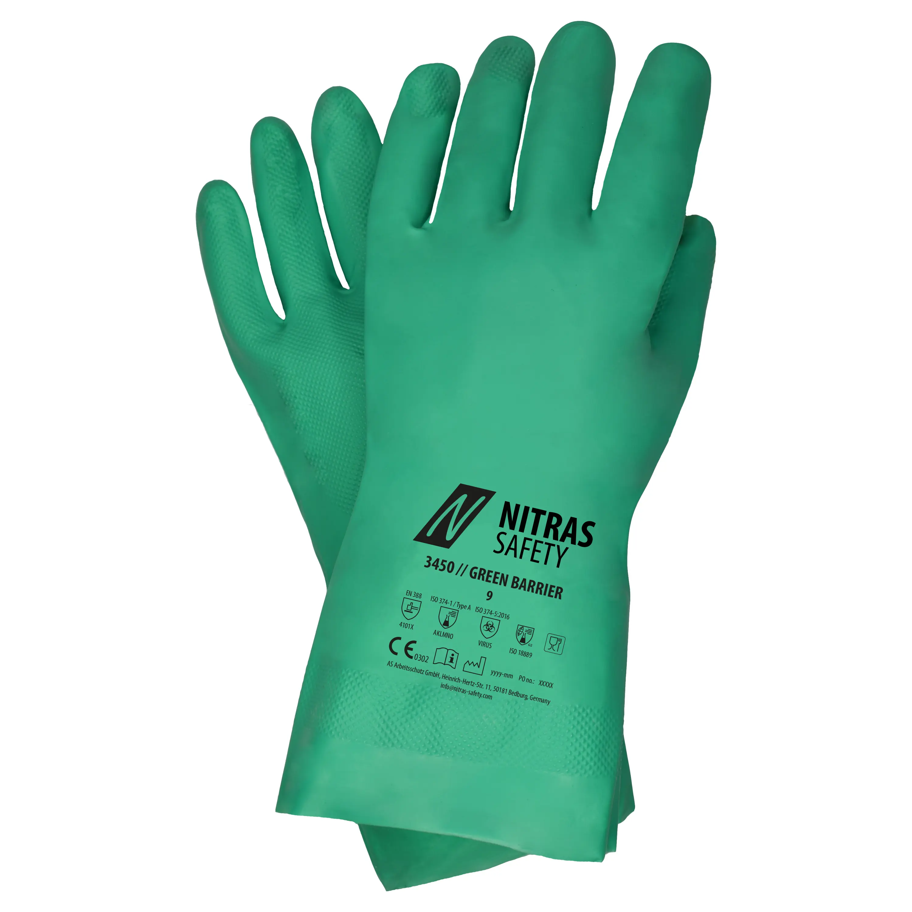 NITRAS GREEN BARRIER Chemikalienschutzhandschuhe