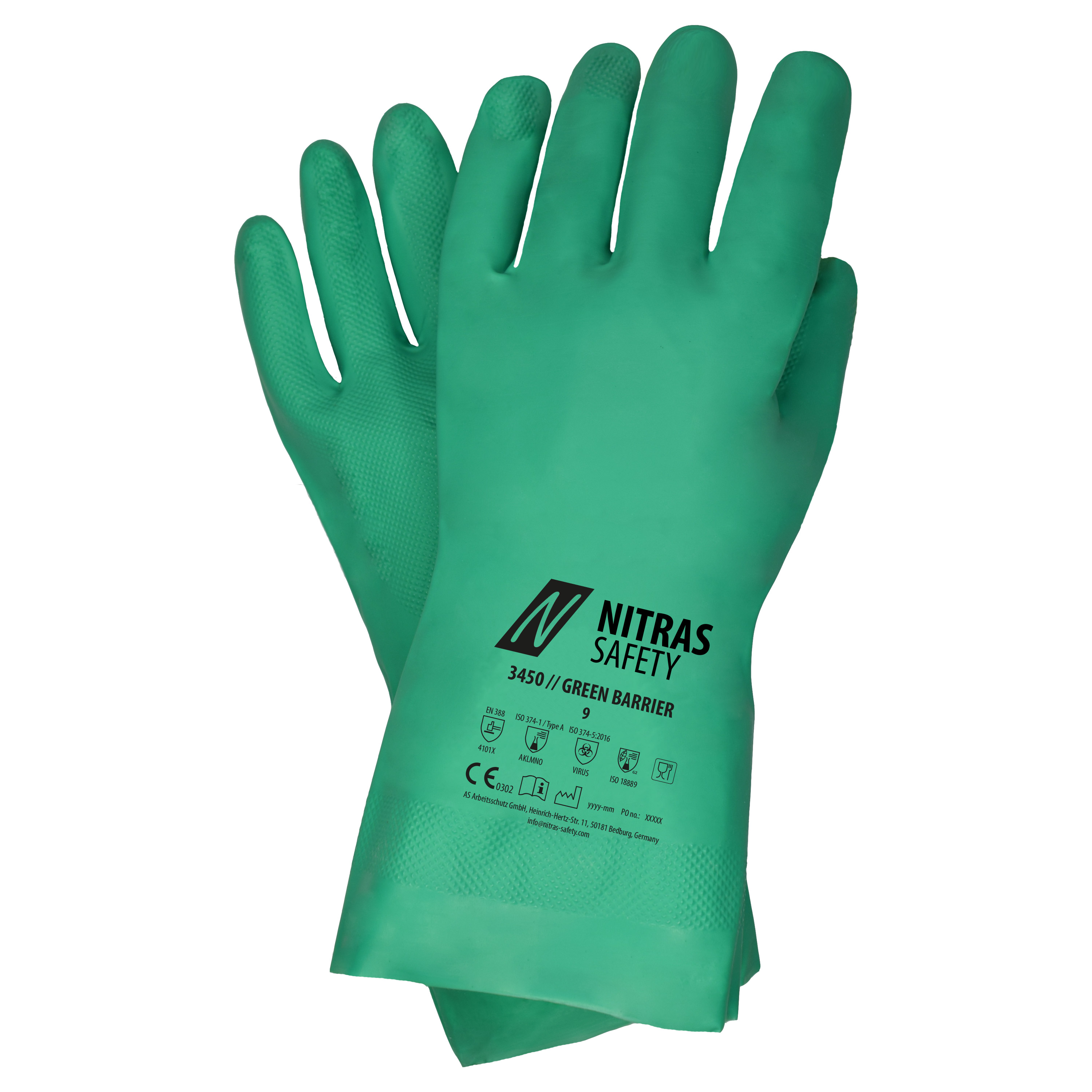 NITRAS GREEN BARRIER Chemikalienschutzhandschuhe
