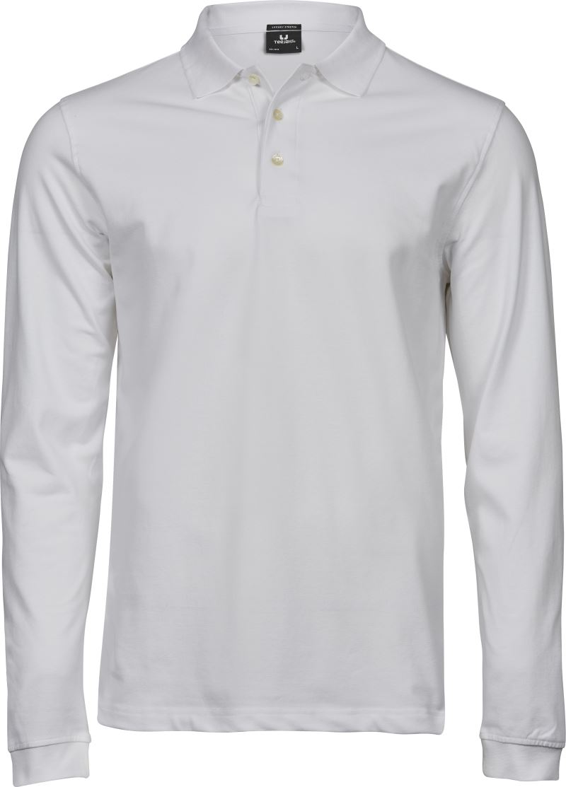Herren Piqué Stretch Polo langarm Tee Jays Luxus 1406