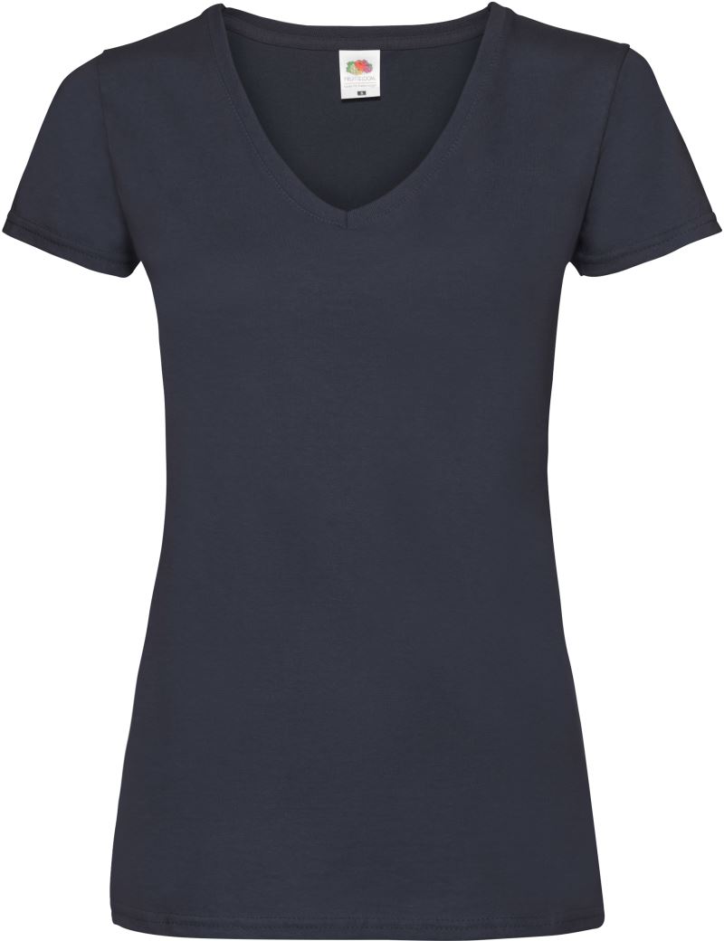  Fruit of the Loom Lady-Fit Valueweight V-Neck T – Feminines Damen T-Shirt
