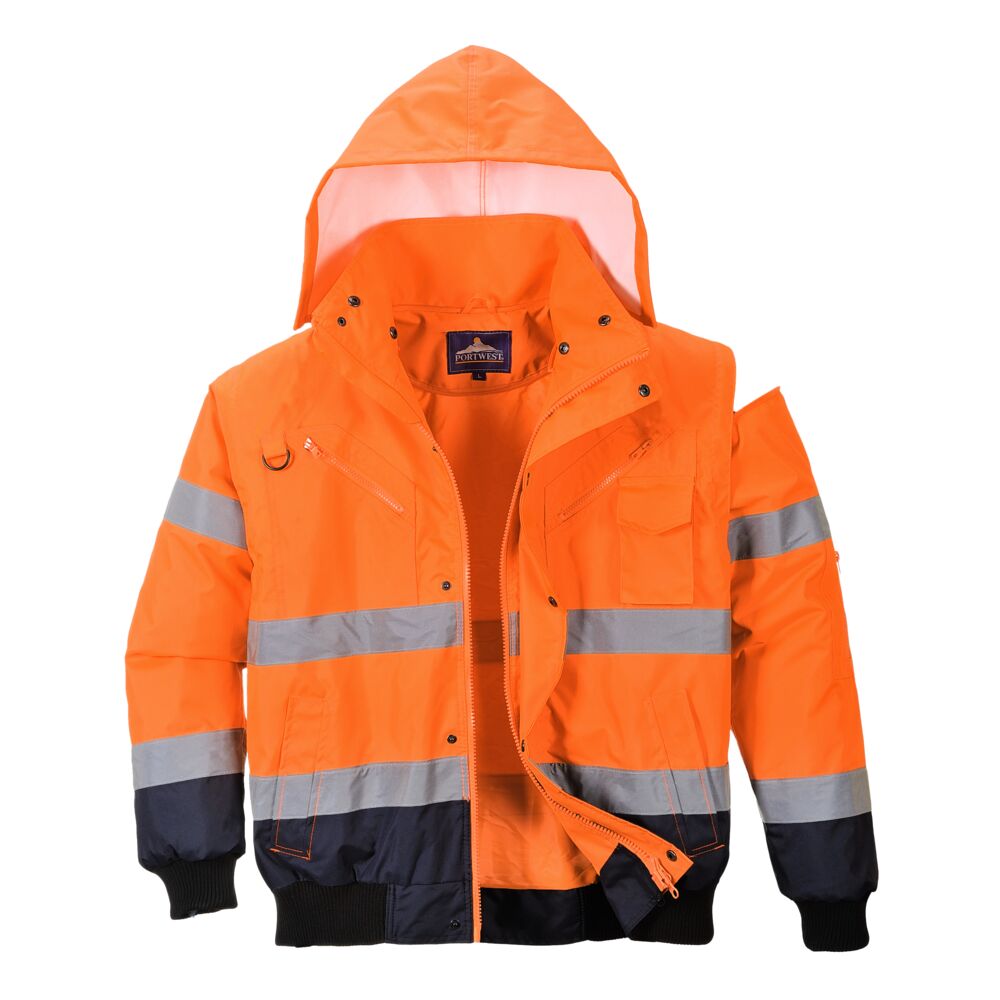3-in-1-Warnschutz-Pilotenjacke, Portwest C465 3-in-1-Warnschutz-Pilotenjacke, Portwest C465
