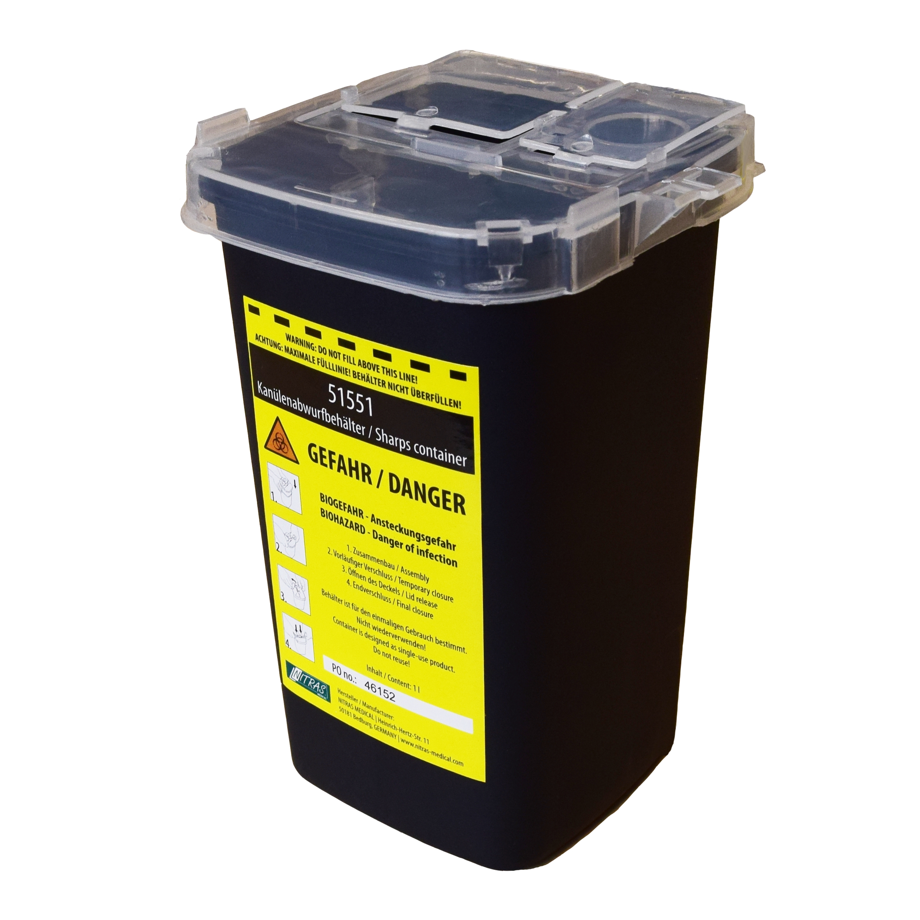 Kanülenabwurfbehälter 1000ml