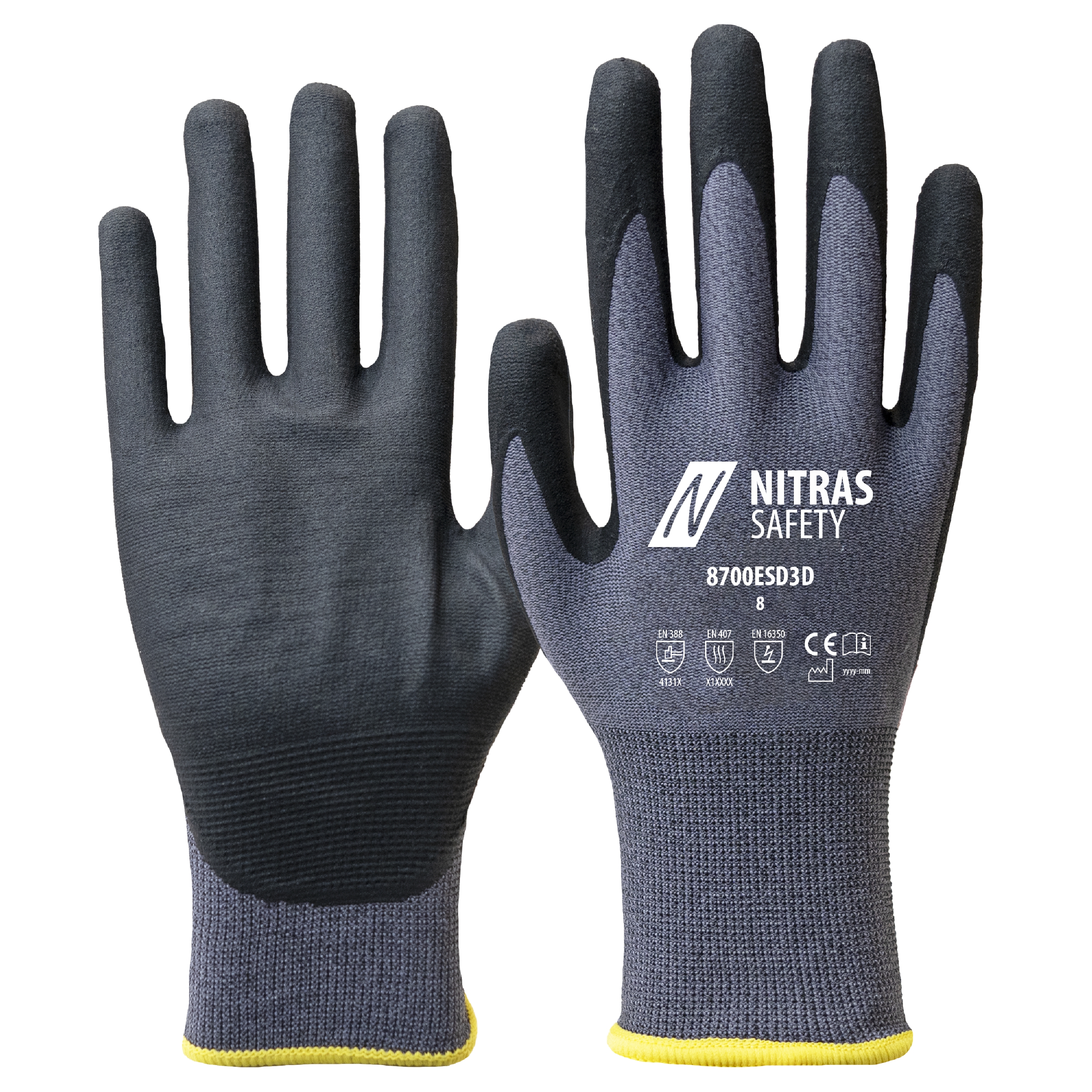 NITRAS Montagehandschuhe 8700ESD3D