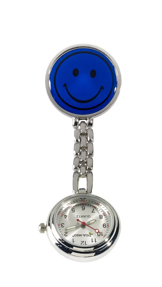 Ansteckuhr Leiber 02/2545, Smiley-Gesicht, in 4 Farben