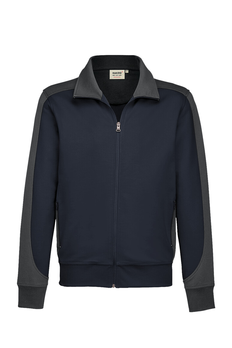 Hakro 477 Sweat-Jacke Contrast Performance