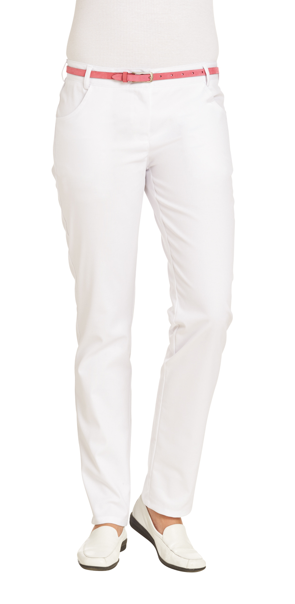 Damenhose Leiber 08/7230, Stretchgewebe, weiß, in 3 Längen