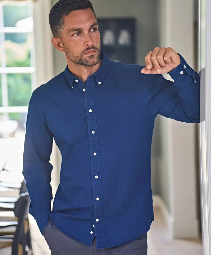 Herren Denim Twill Hemd langarm Tee Jays 4002