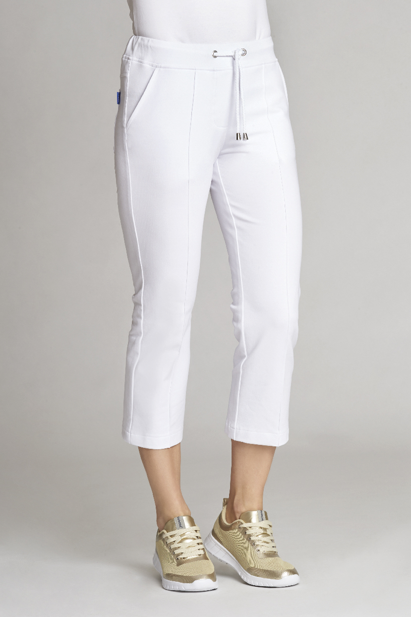 7/8 Damen-Sweathose Leiber 08/6160, Stretchgewebe, weiß