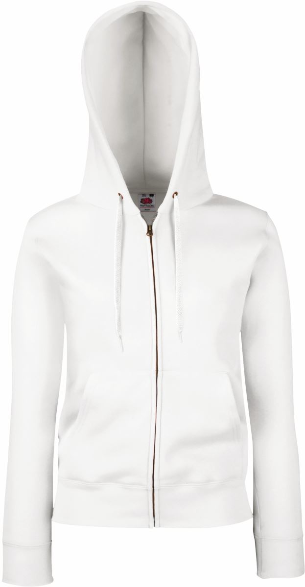 Fruit of the Loom Premium Lady Fit Hooded Jacket – Damen Kapuzen-Sweatjacke