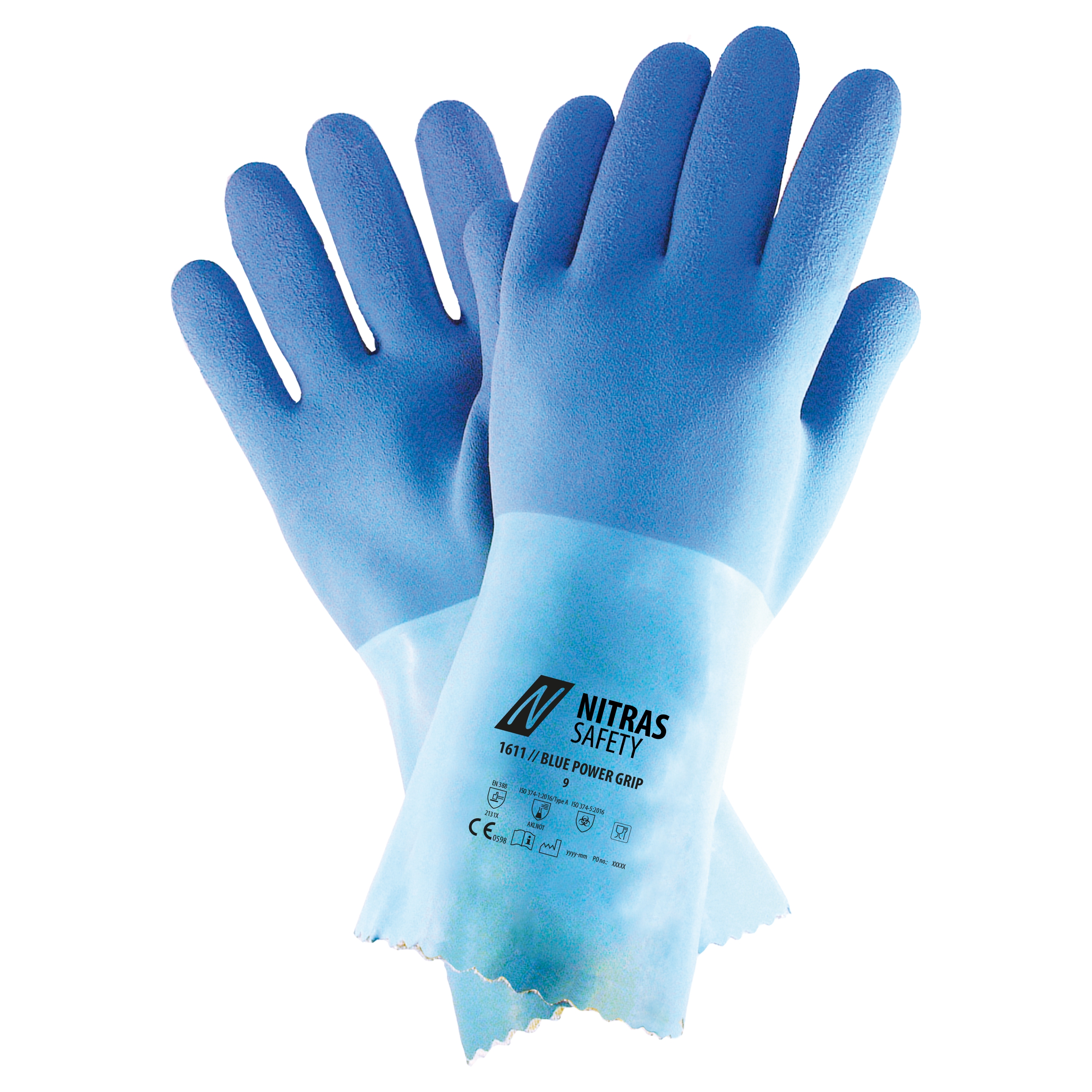 NITRAS BLUE POWER GRIP Chemikalienschutzhandschuhe