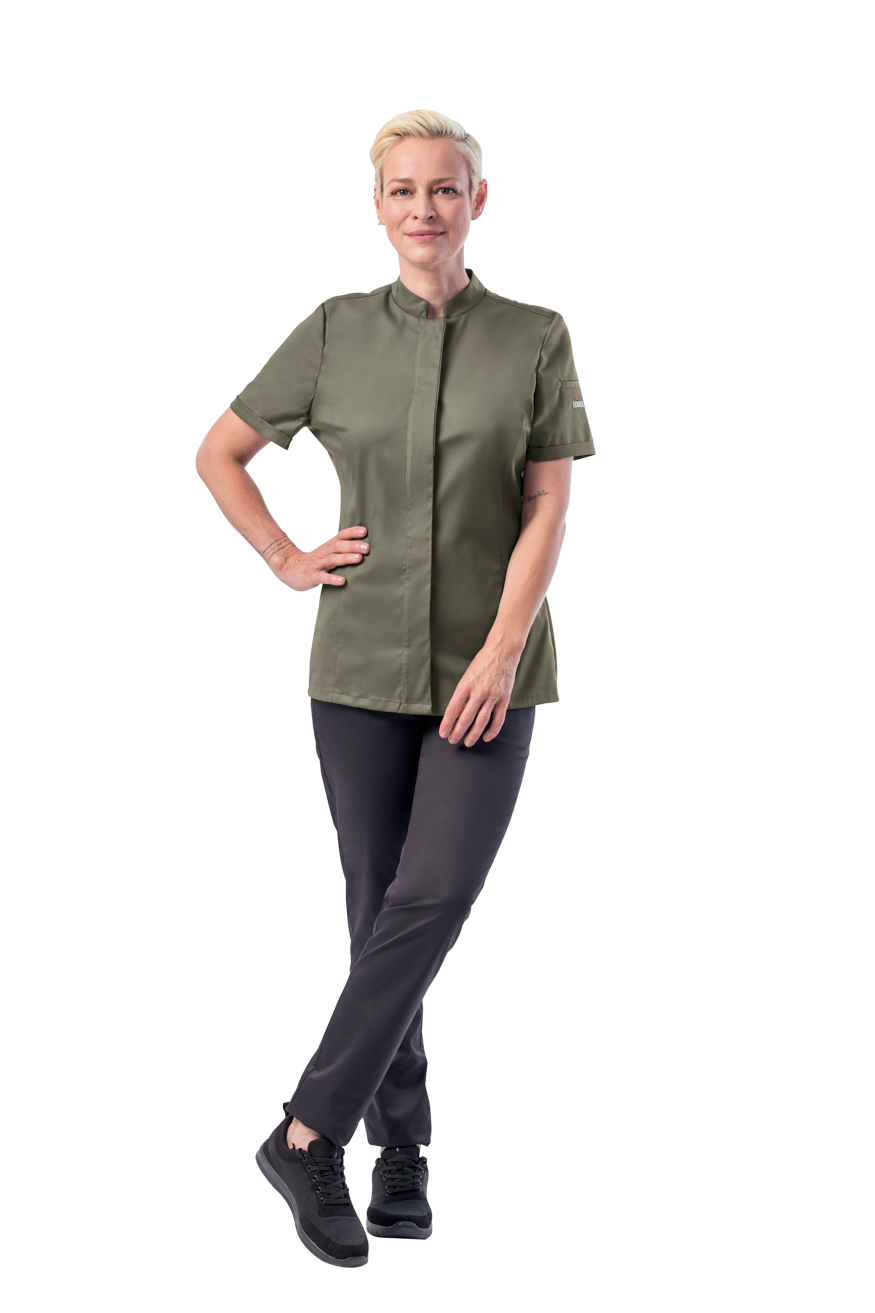 Damen Kochhemd Leiber 08/1376 kurzarm