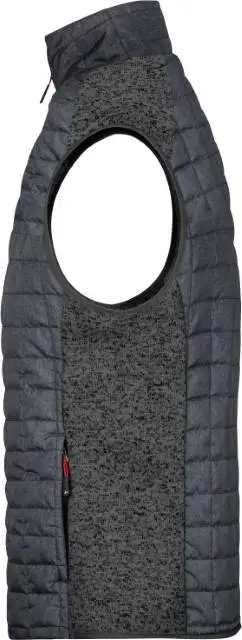 Daiber Herren Hybrid Strickfleece Gilet JN740