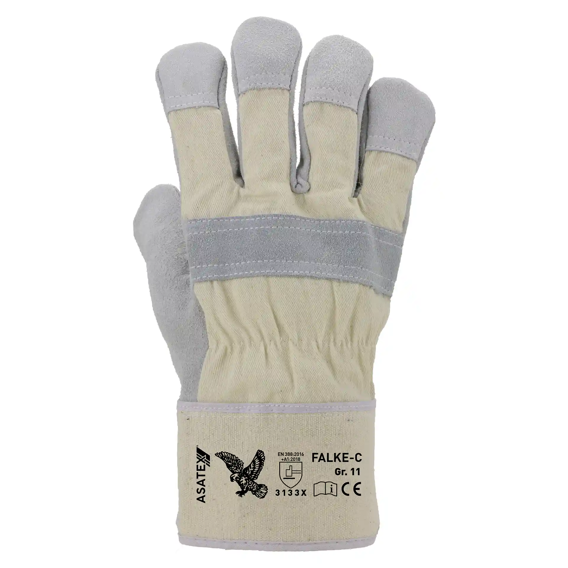 Asatex Falke-C Rindspaltleder-Handschuh