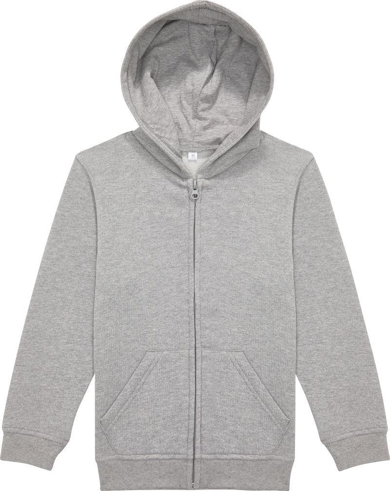 B&C ID.334 Zip Hood Kids – Nachhaltige Kinder Kapuzen-Sweatjacke