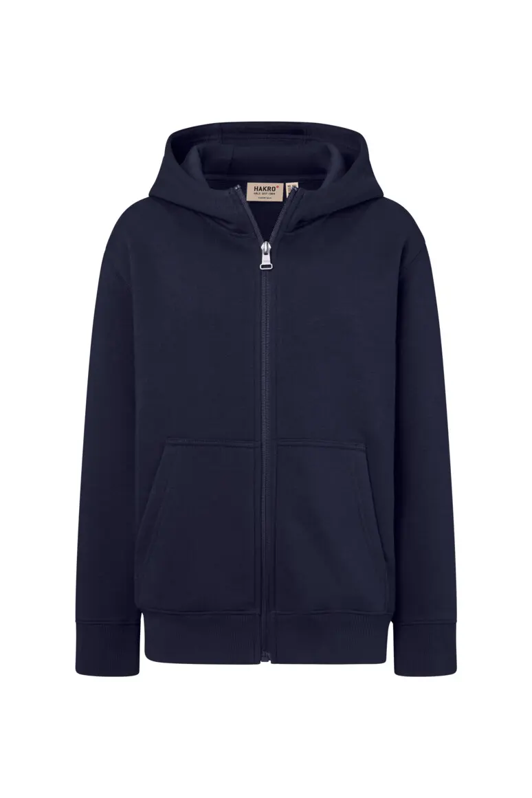 Hakro 565 Kinder Kapuzen-Sweat-Jacke Bio