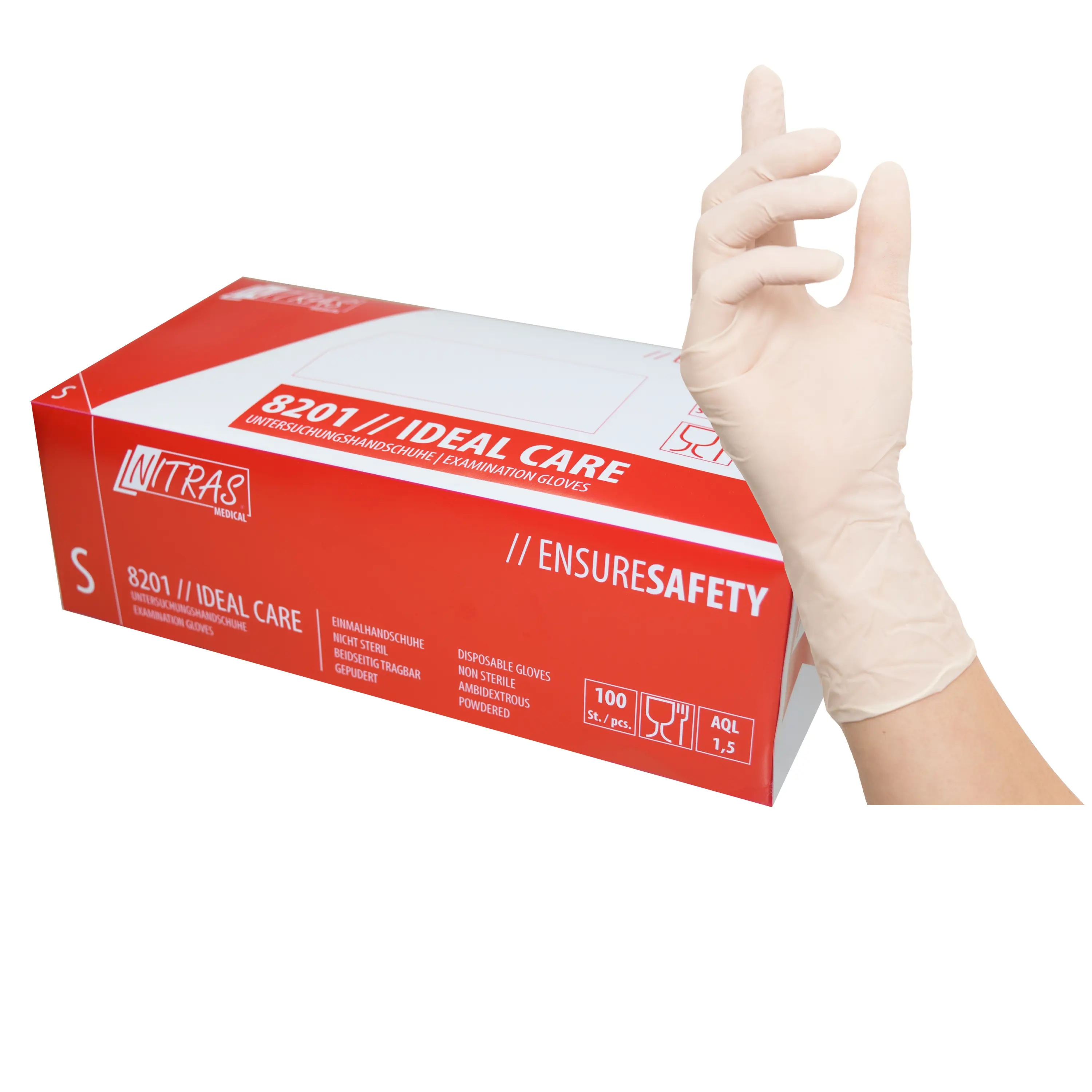 Latex Einmalhandschuh IDEAL CARE 8200/ 8201