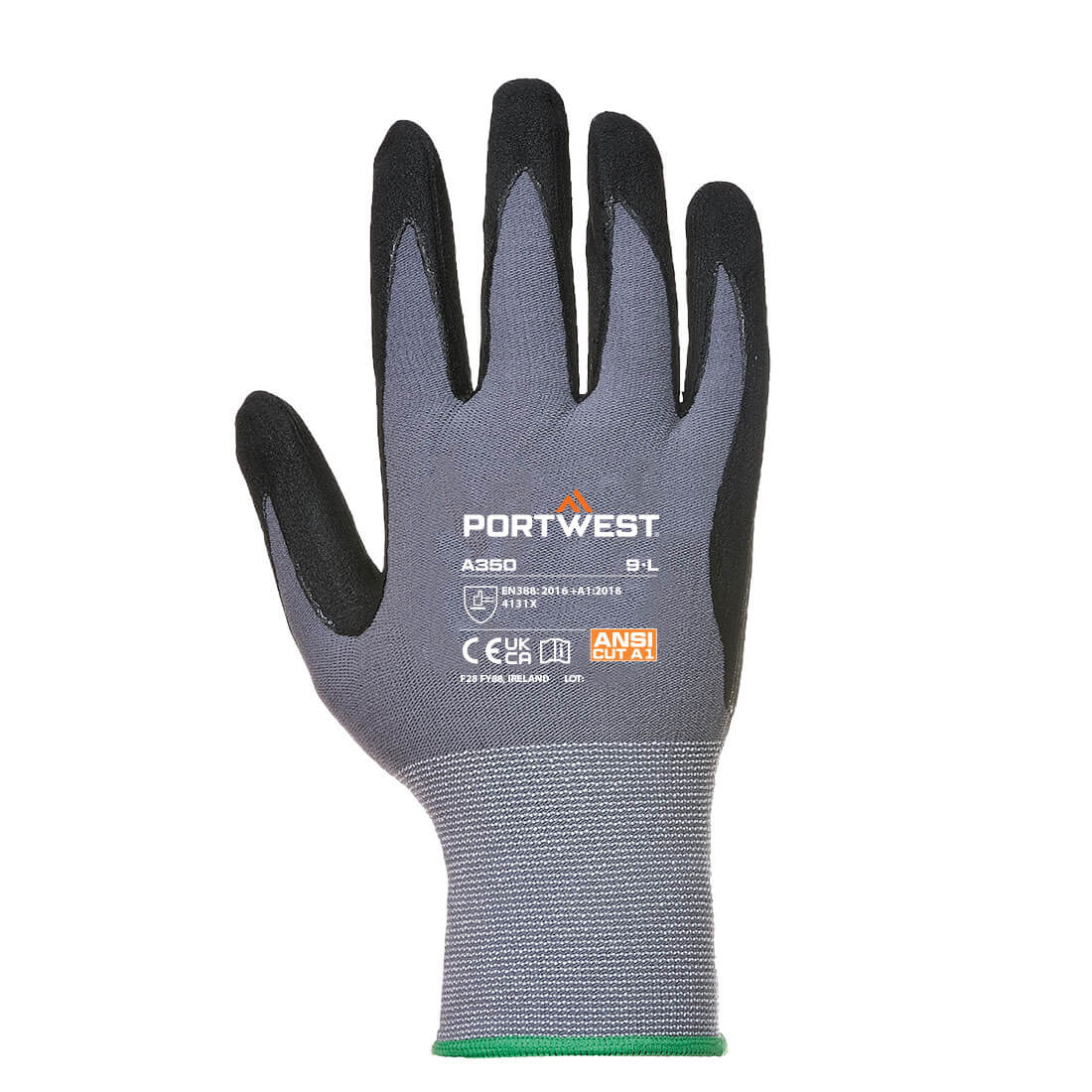 Dermiflex Nitrilschaum-Handschuh Schwarz, Portwest A350 Dermiflex Nitrilschaum-Handschuh Schwarz, Portwest A350