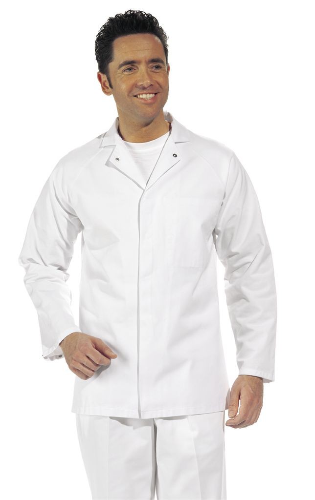 Unisex HACCP Jacke Leiber 12/733, Mischgewebe, weiß 