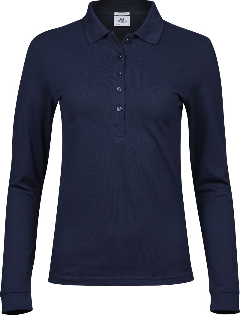 Damen Piqué Stretch Polo langarm Tee Jays Luxus 146