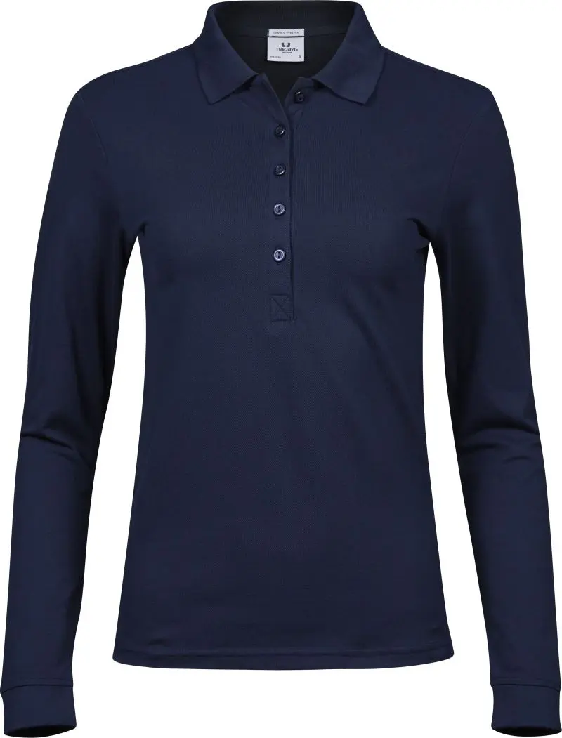 Damen Piqué Stretch Polo langarm Tee Jays Luxus 146