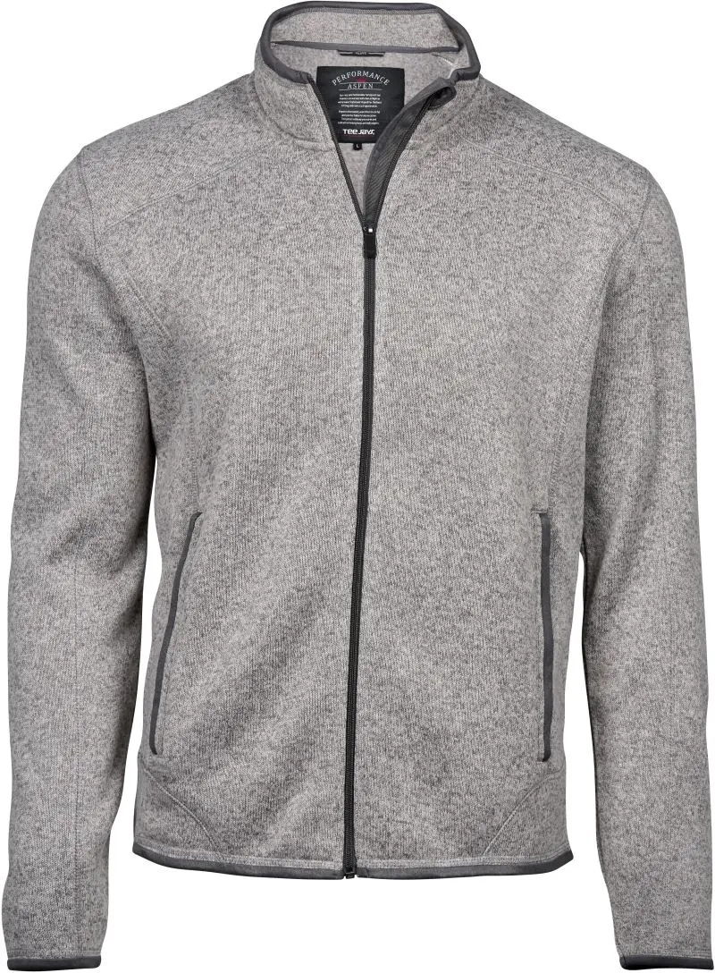 Heeren Strick-Fleece Jacke Tee Jays Melange 9615