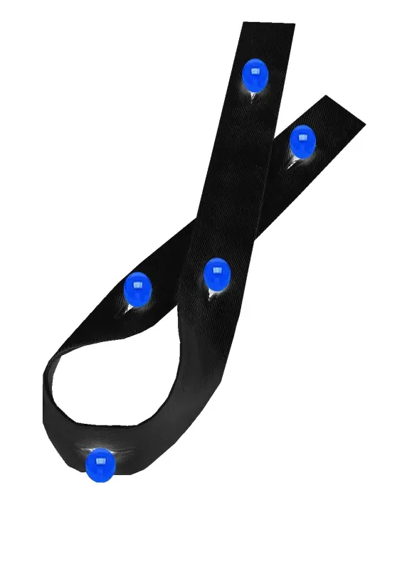 Knopfleiste Leiber 02/4164, Mischgewebe, schwarz, Packung