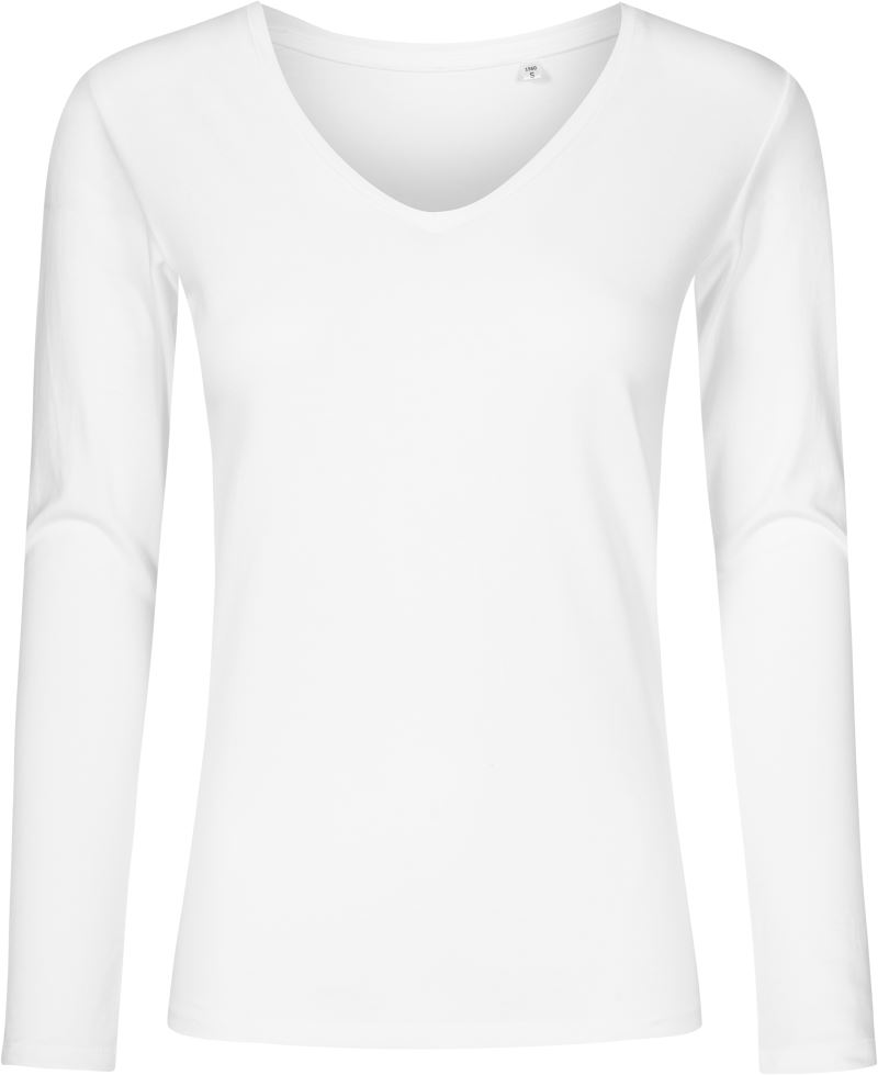 Damen V-Ausschnitt T-Shirt langarm - Promodoro X.O. 1560