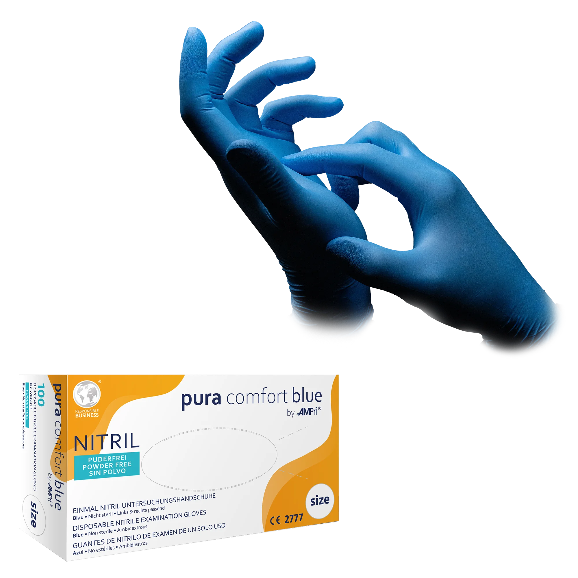 Puracomfort blue Nitrilhandschuh, puderfrei, Ampri 970-013 Puracomfort blue Nitrilhandschuh, puderfrei, Ampri 970-013