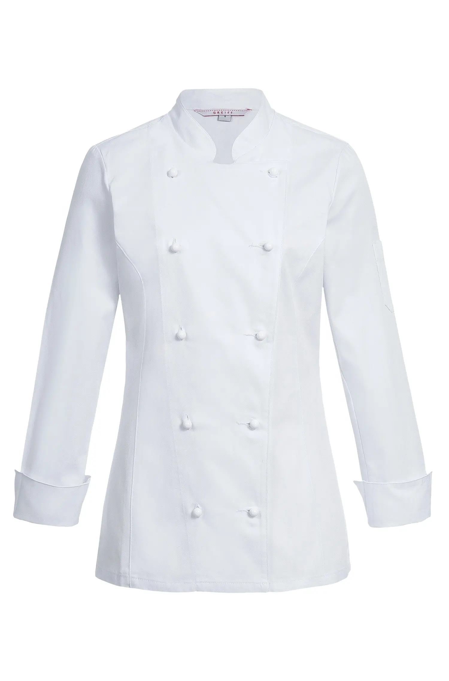 Greiff Damen-Kochjacke Basic 100% Cotton ohne Knöpfe