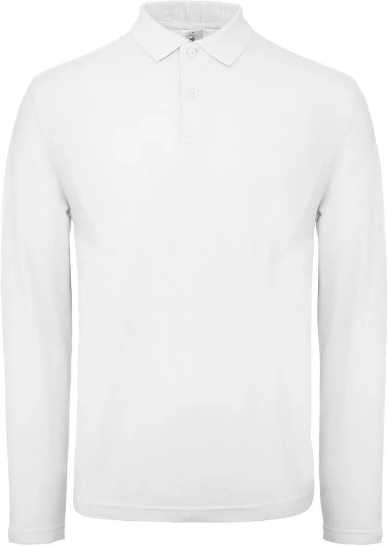B&C ID.001 LSL – Klassisches Langarm-Poloshirt 