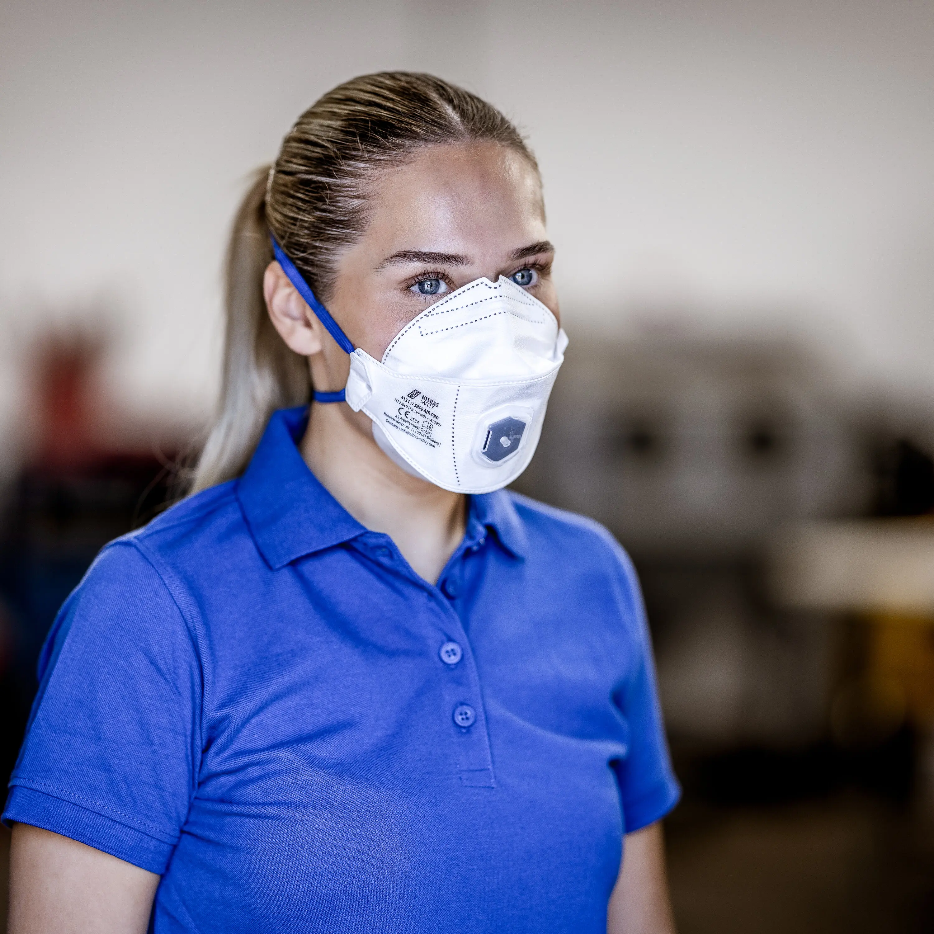 NITRAS SAFE AIR PRO NR – FFP2 NR D Atemschutzmaske mit Ventil