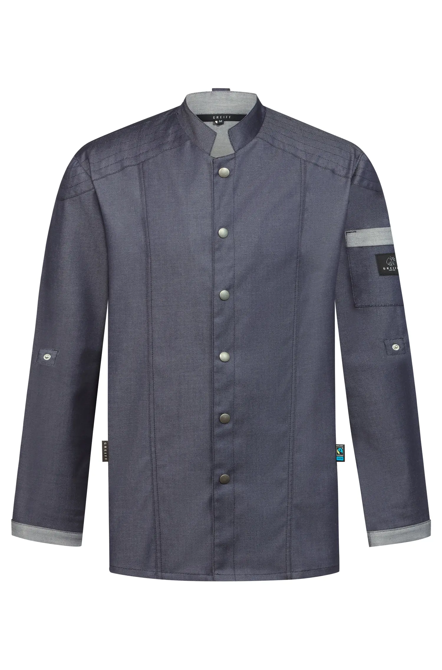 Greiff Kochjacke Denim im Bikerstyle