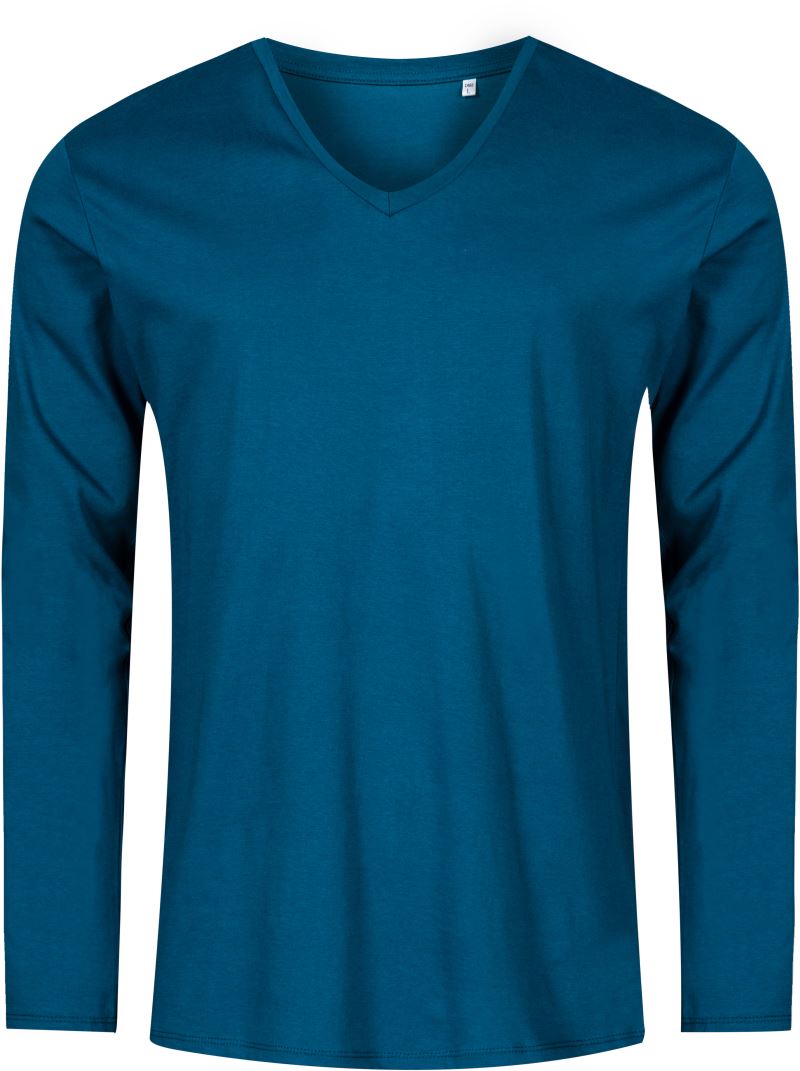 Herren V-Ausschnitt T-Shirt langarm - Promodoro X.O. 1460