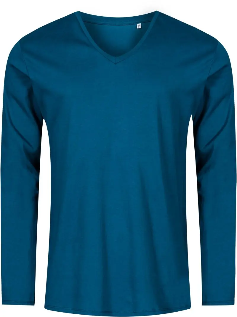 Herren V-Ausschnitt T-Shirt langarm - Promodoro X.O. 1460