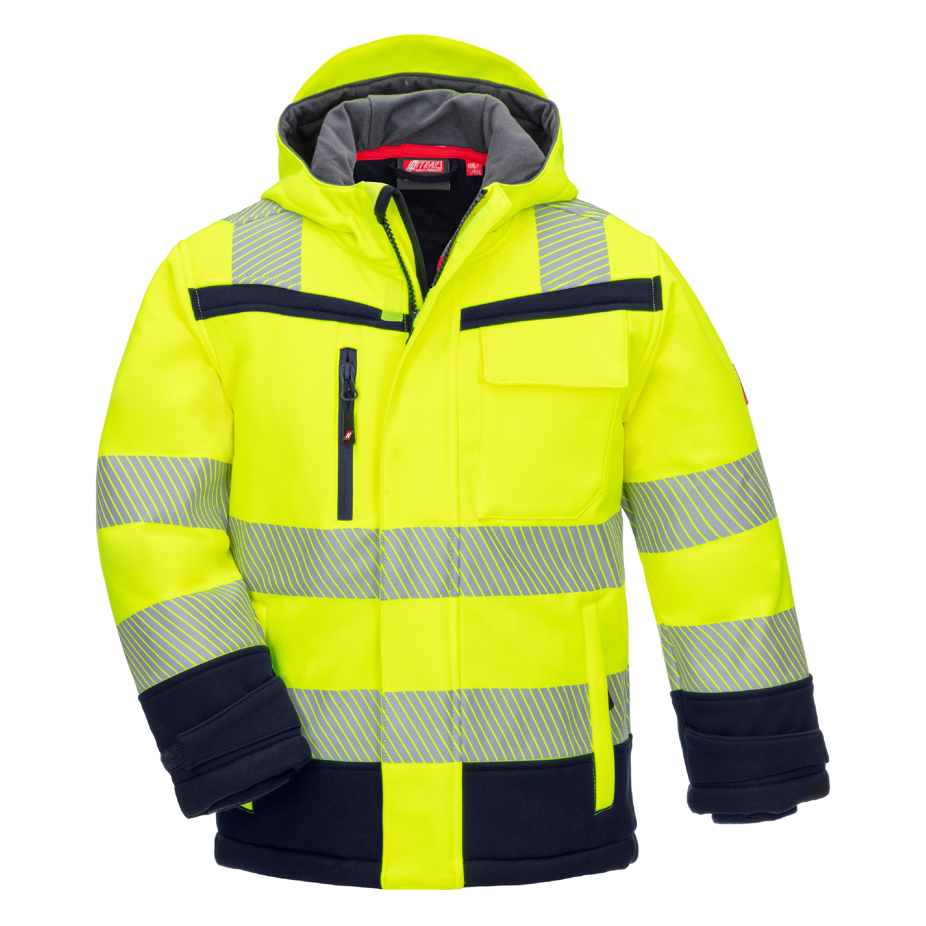 NITRAS MOTION TEX KIDS, Warn-Winterjacke für Kinder, neongelb / marineblau 7175KIDS