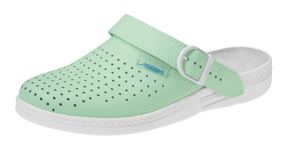 Clog ABEBA 7090, mint/ weiß, OB