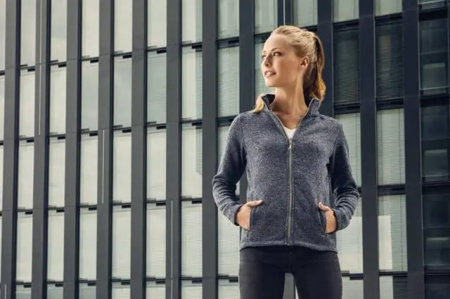 Damen Strickfleece Jacke Promodoro 7725