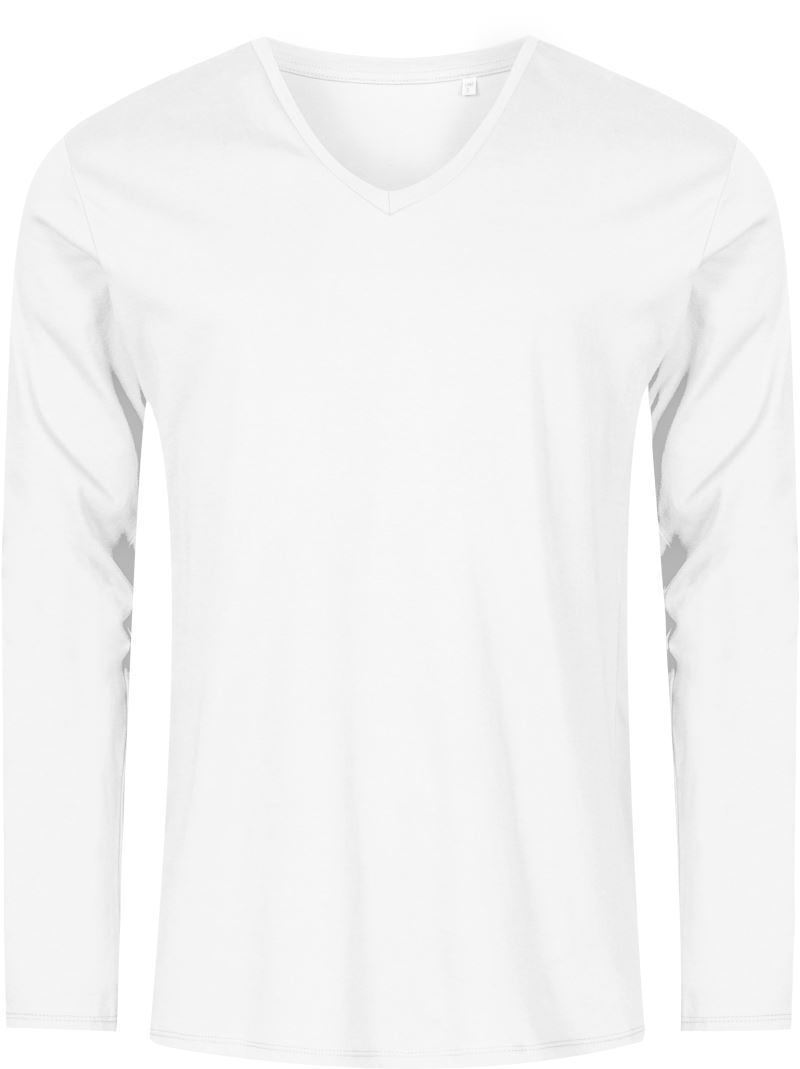 Herren V-Ausschnitt T-Shirt langarm - Promodoro X.O. 1460