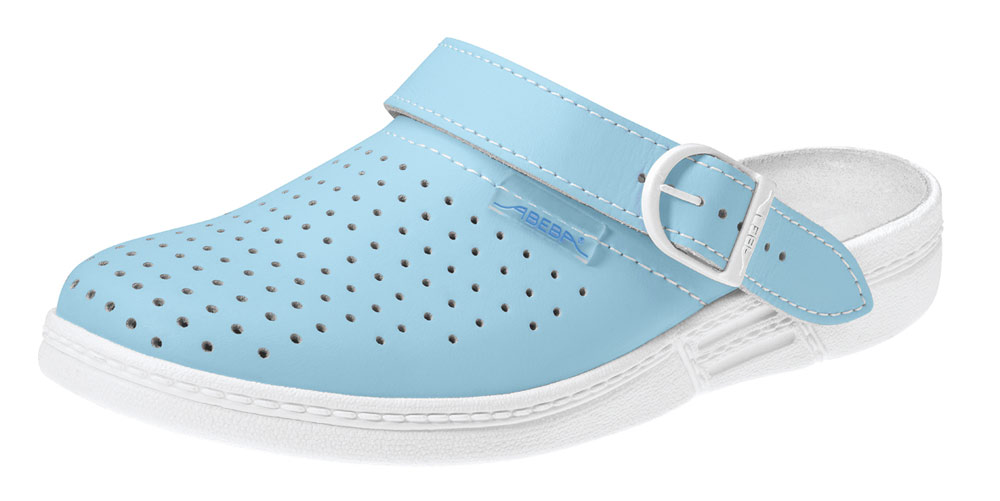 Clog ABEBA 7080, hellblau/ weiß, OB