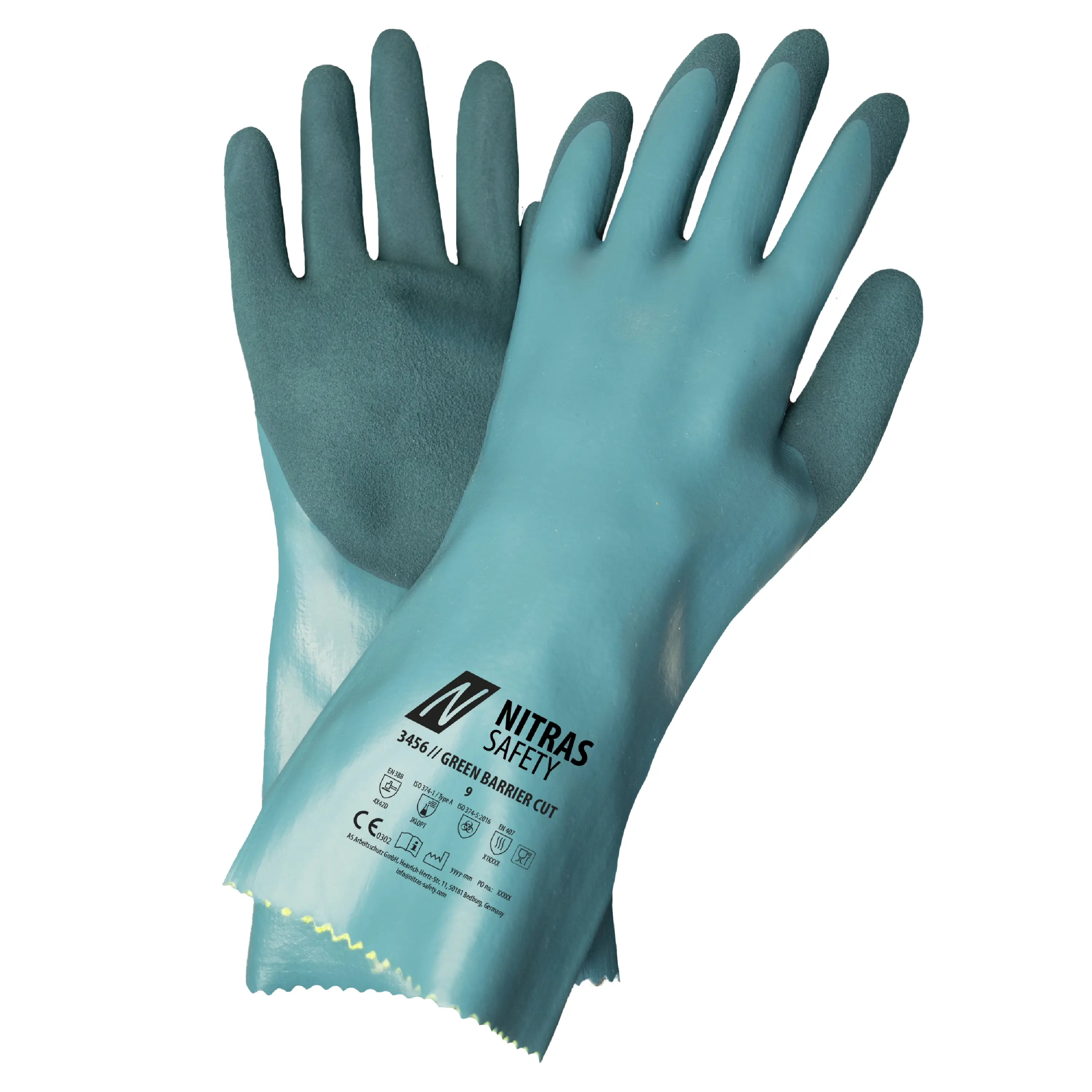 NITRAS GREEN BARRIER CUT D Chemikalienschutzhandschuhe