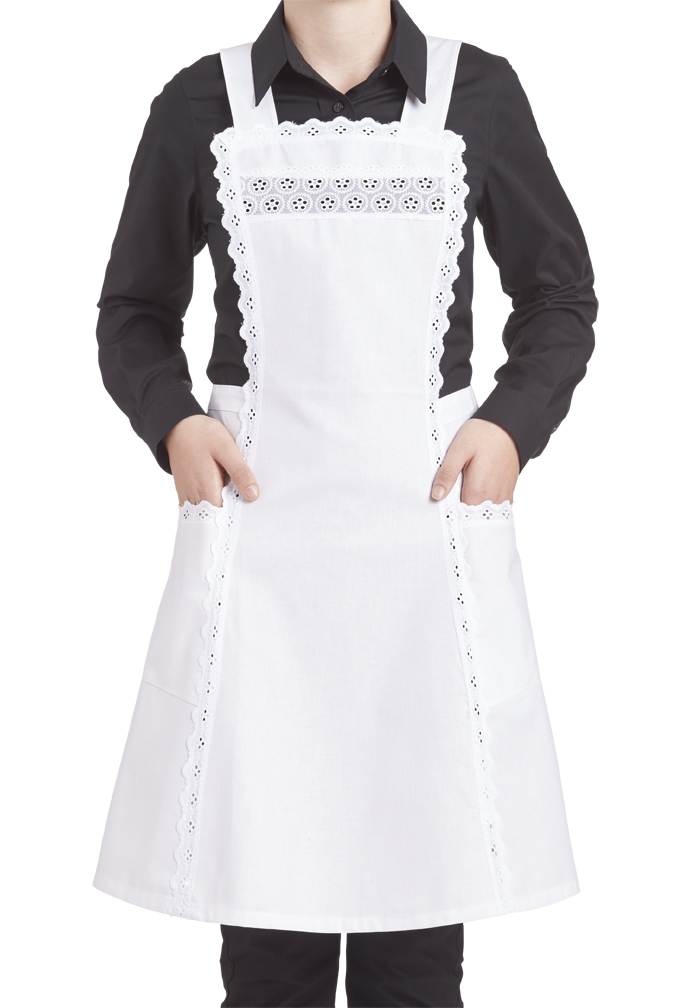 Cocktailschürze Leiber 02/86, 100% Baumwolle, weiss