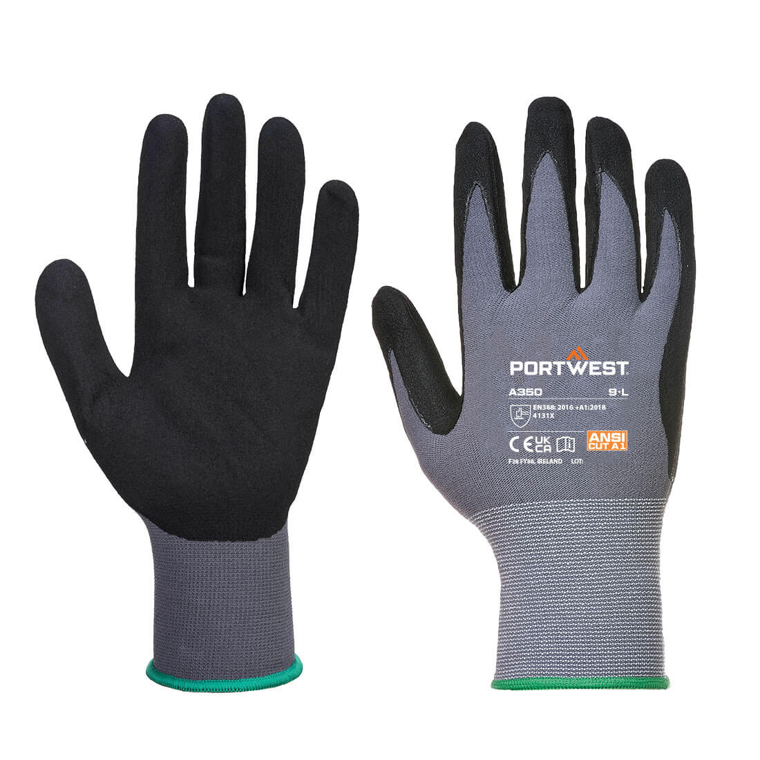 Dermiflex Nitrilschaum-Handschuh Schwarz, Portwest A350 Dermiflex Nitrilschaum-Handschuh Schwarz, Portwest A350